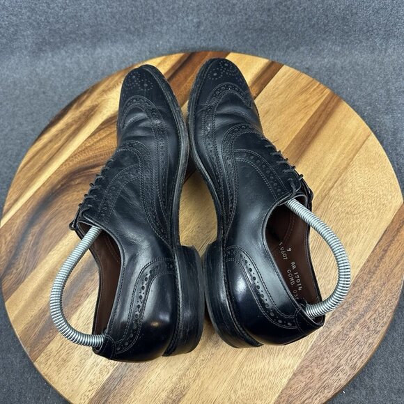 Allen Edmonds Lloyd Shoes Mens 9AA Black Leather Wingtip Lace Up Dress Shoe main image 9